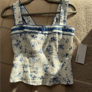 Reformation Eloise Linen Top